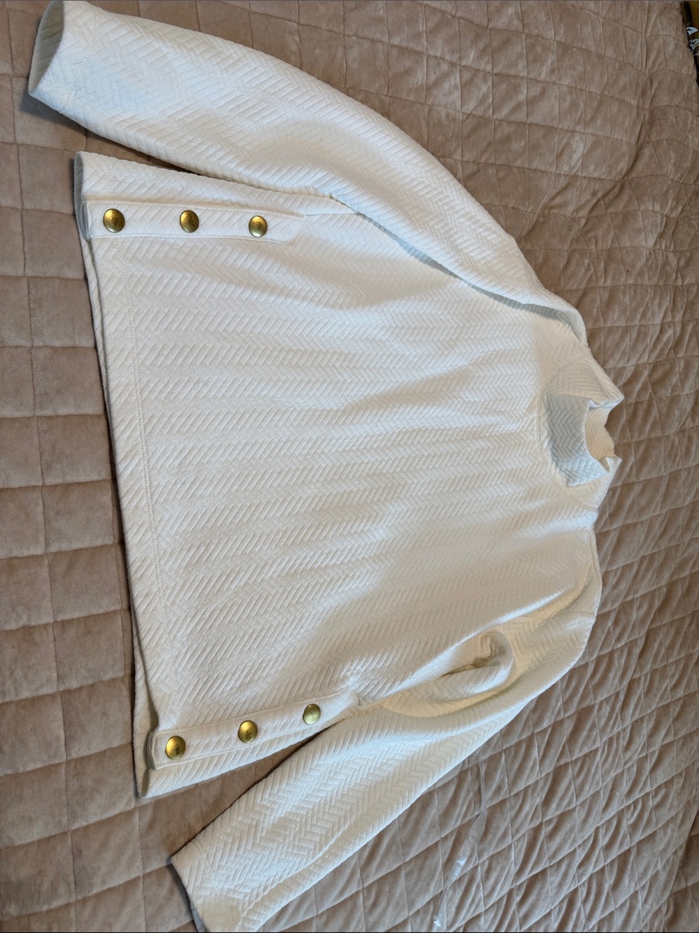 J. Crew Cream Textured Crewneck Sweater
